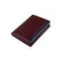 Zoozie Bags Cartera para Hombre de Piel Auténtica, Rojo Claret y Azul Oscuro